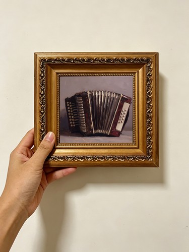 Dipinto olio fisarmonica