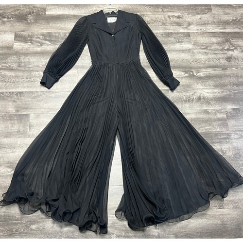 Tuta nera plissettata - , vintage
