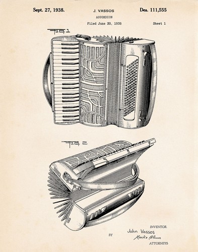 Fisarmonica disegnata per